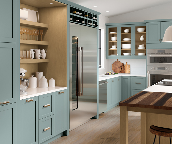 Watery Blue Scandi Inspired Kitchen Cabinets - MasterBrand