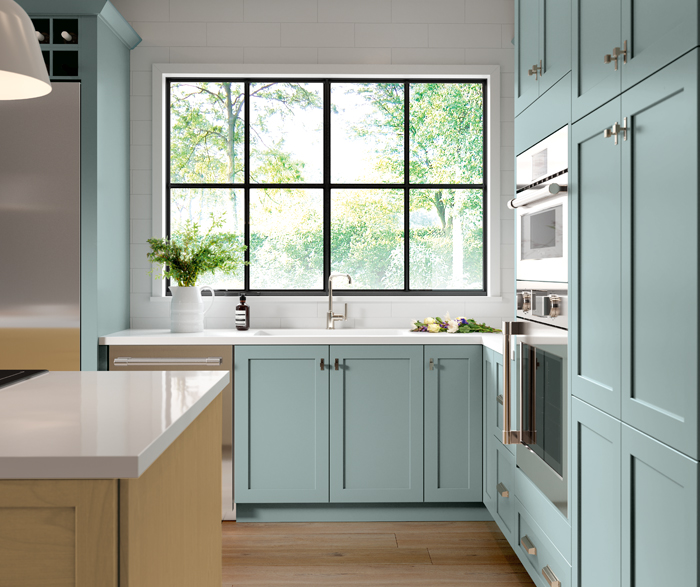 Watery Blue Scandi Inspired Kitchen Cabinets - MasterBrand