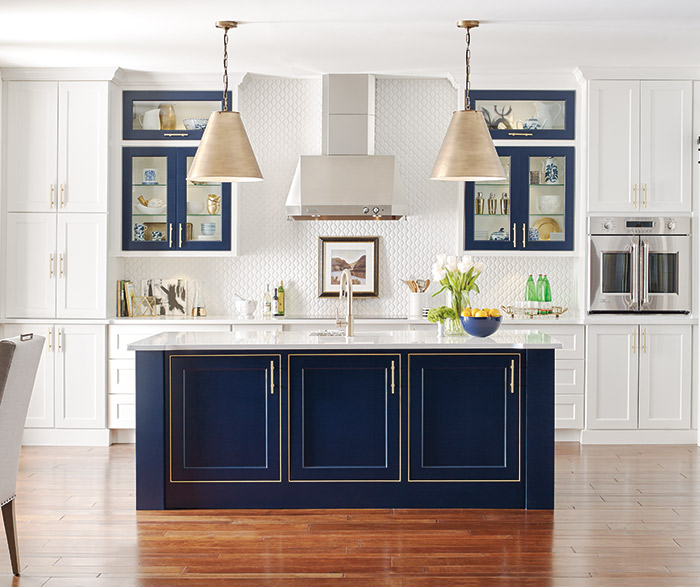Blue, White & Gold Kitchen - Styly Home