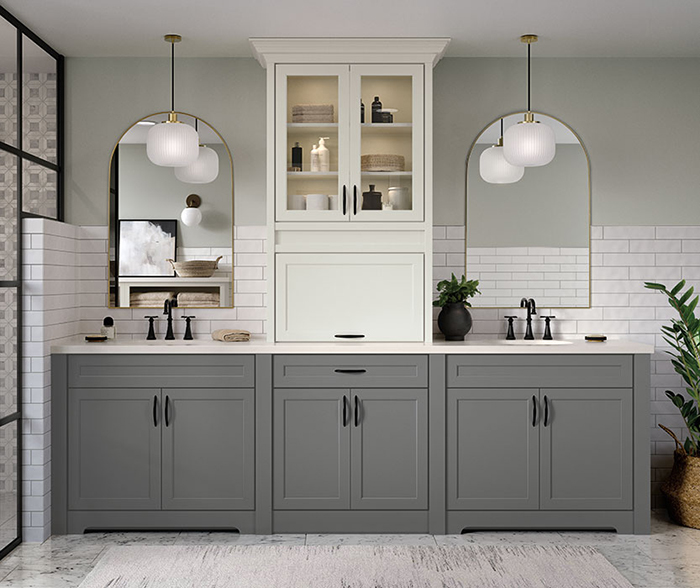 Modern Gray and White Bathroom