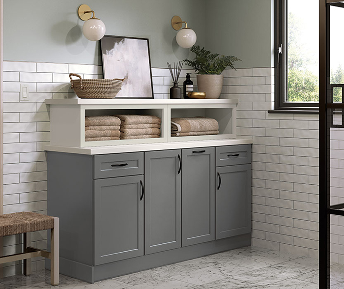 Modern Gray and White Bathroom