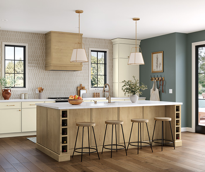 rossi painted whippet & woodtone kitchen